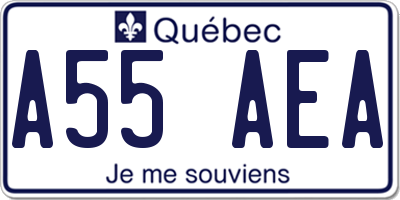 QC license plate A55AEA