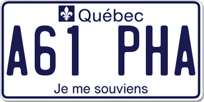 QC license plate A61PHA
