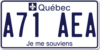 QC license plate A71AEA