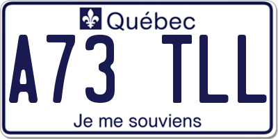 QC license plate A73TLL