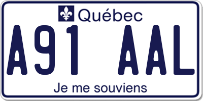 QC license plate A91AAL