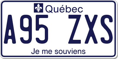 QC license plate A95ZXS