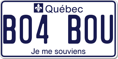 QC license plate B04BOU