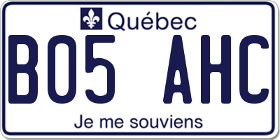 QC license plate B05AHC