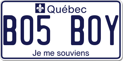 QC license plate B05BOY