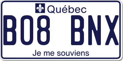 QC license plate B08BNX