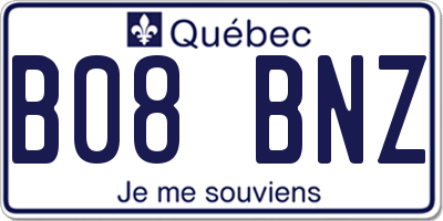 QC license plate B08BNZ