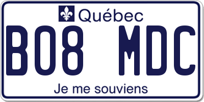 QC license plate B08MDC