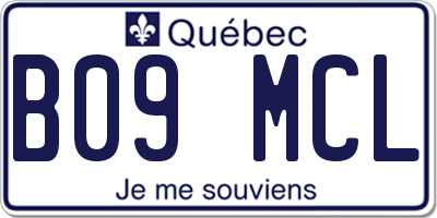 QC license plate B09MCL