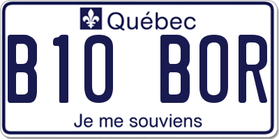 QC license plate B10BOR