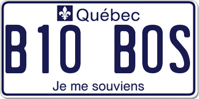 QC license plate B10BOS