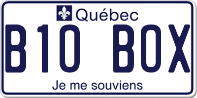 QC license plate B10BOX