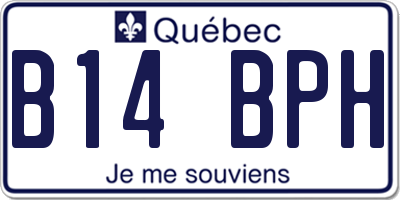 QC license plate B14BPH