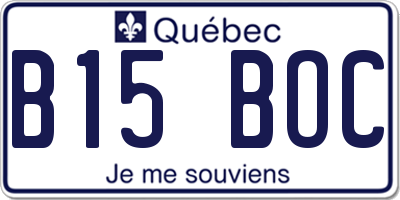 QC license plate B15BOC