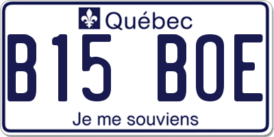 QC license plate B15BOE