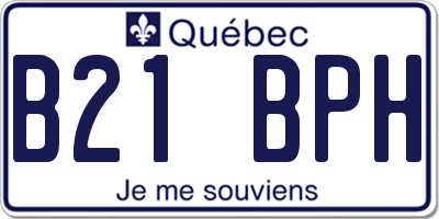 QC license plate B21BPH