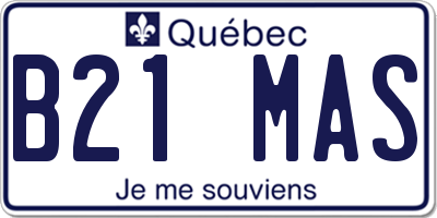 QC license plate B21MAS