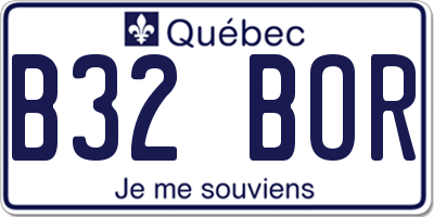 QC license plate B32BOR