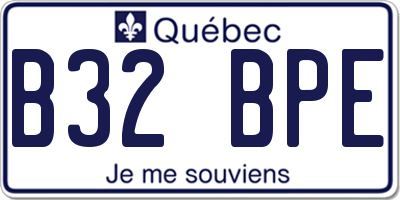 QC license plate B32BPE