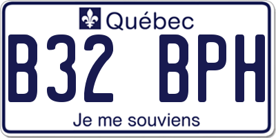 QC license plate B32BPH