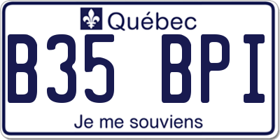 QC license plate B35BPI