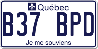 QC license plate B37BPD