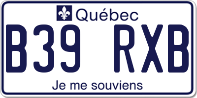QC license plate B39RXB