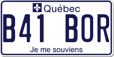 QC license plate B41BOR