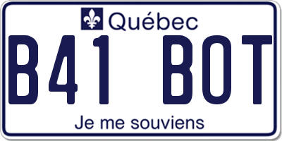QC license plate B41BOT