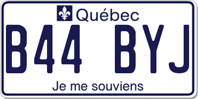 QC license plate B44BYJ