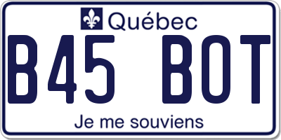 QC license plate B45BOT