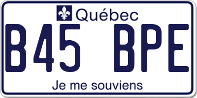 QC license plate B45BPE