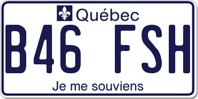 QC license plate B46FSH