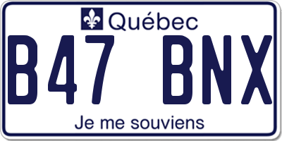 QC license plate B47BNX