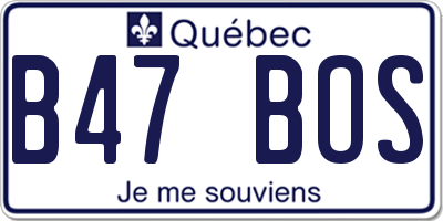 QC license plate B47BOS