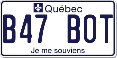 QC license plate B47BOT