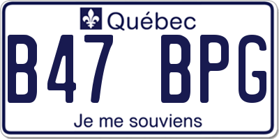 QC license plate B47BPG