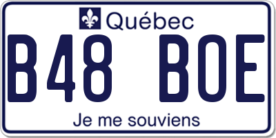 QC license plate B48BOE