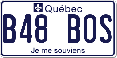 QC license plate B48BOS