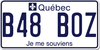 QC license plate B48BOZ