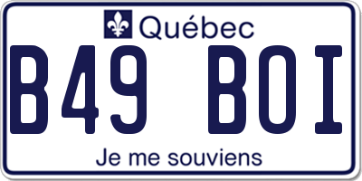 QC license plate B49BOI