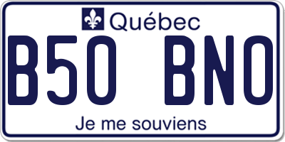 QC license plate B50BNO