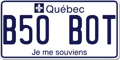 QC license plate B50BOT