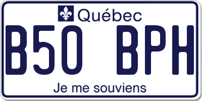QC license plate B50BPH