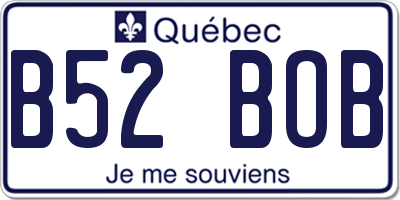 QC license plate B52BOB