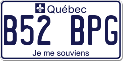 QC license plate B52BPG