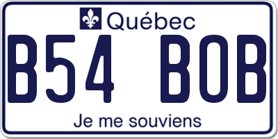 QC license plate B54BOB