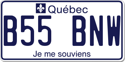 QC license plate B55BNW