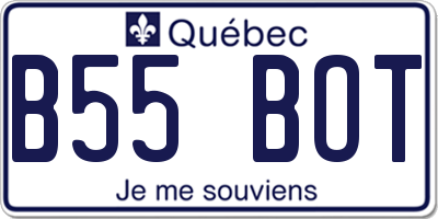 QC license plate B55BOT