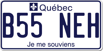 QC license plate B55NEH